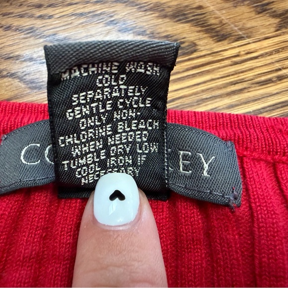 Copper Key Red Ribbed Sweater - Picture 5 of 6